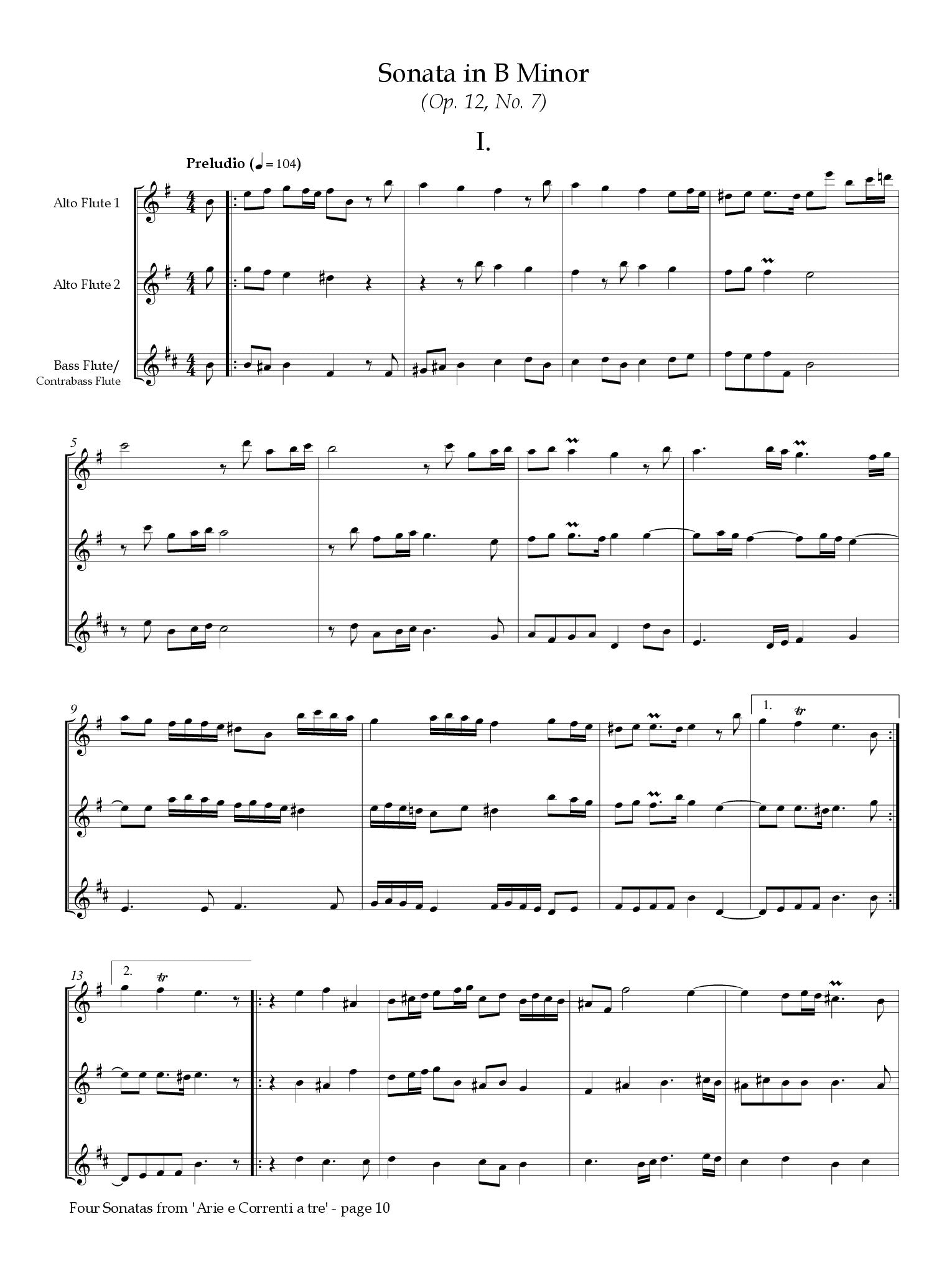 Bononcini, G :: Four Sonatas from 'Arie e Correnti a tre', Op. 12