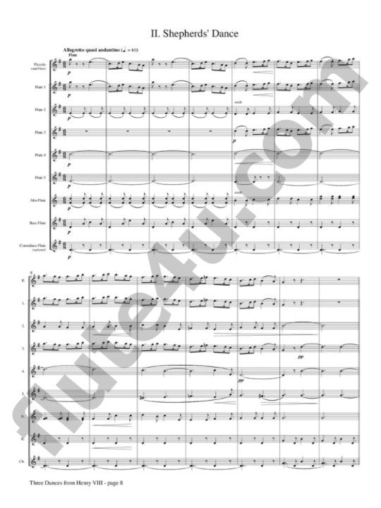 German, E :: Three Dances from Henry VIII