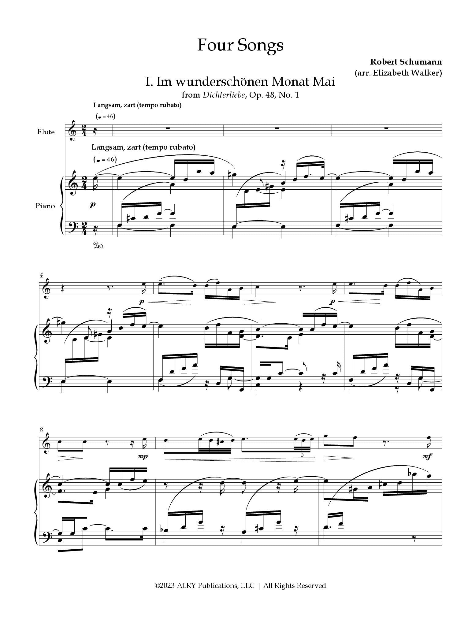 Schumann, R :: Four Songs
