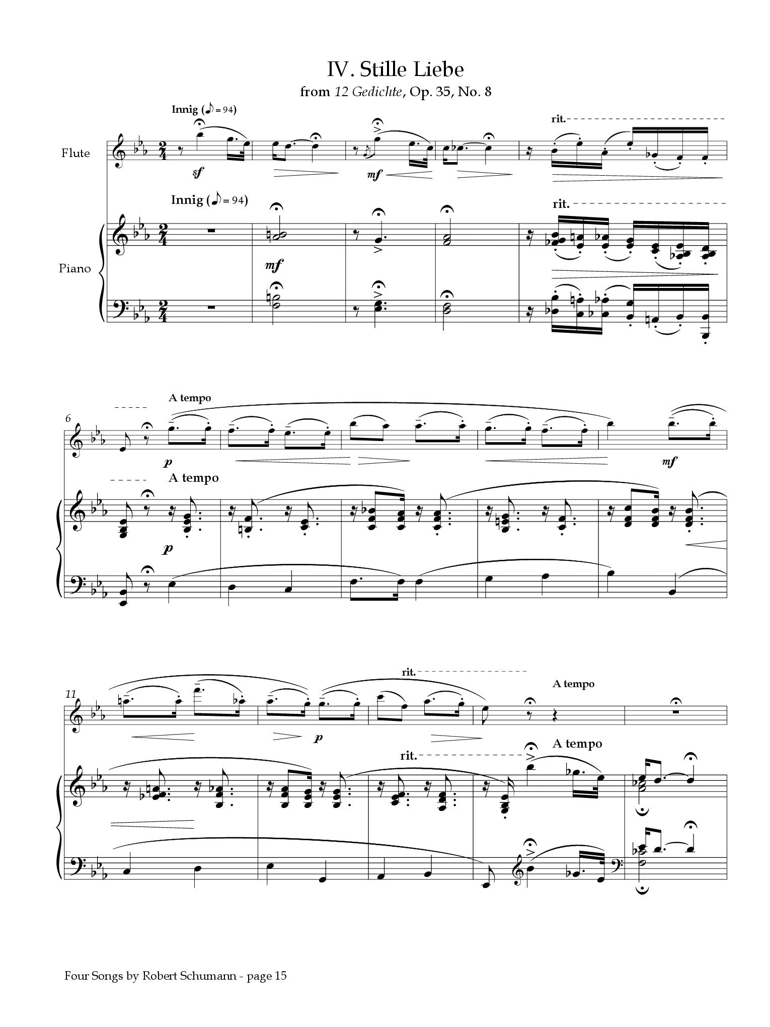 Schumann, R :: Four Songs
