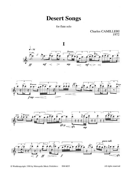 Camilleri, C :: Desert Songs