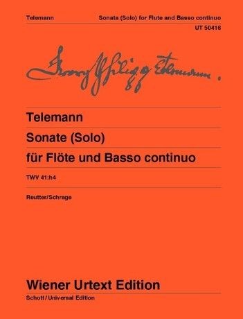 Telemann, GP :: Sonate fur Flote und Basso continuo (Tafelmusik I, 5 - TWV 41:h4)