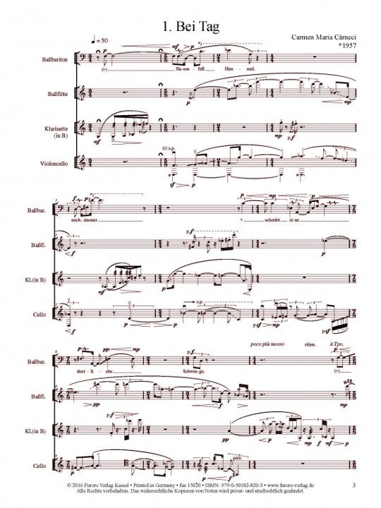 Carneci, CM :: Die Niemandsrose: Drei Lieder nach Paul Celan