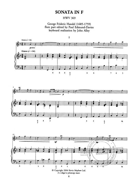 Handel, GF :: Sonatas for Flute: Book 3