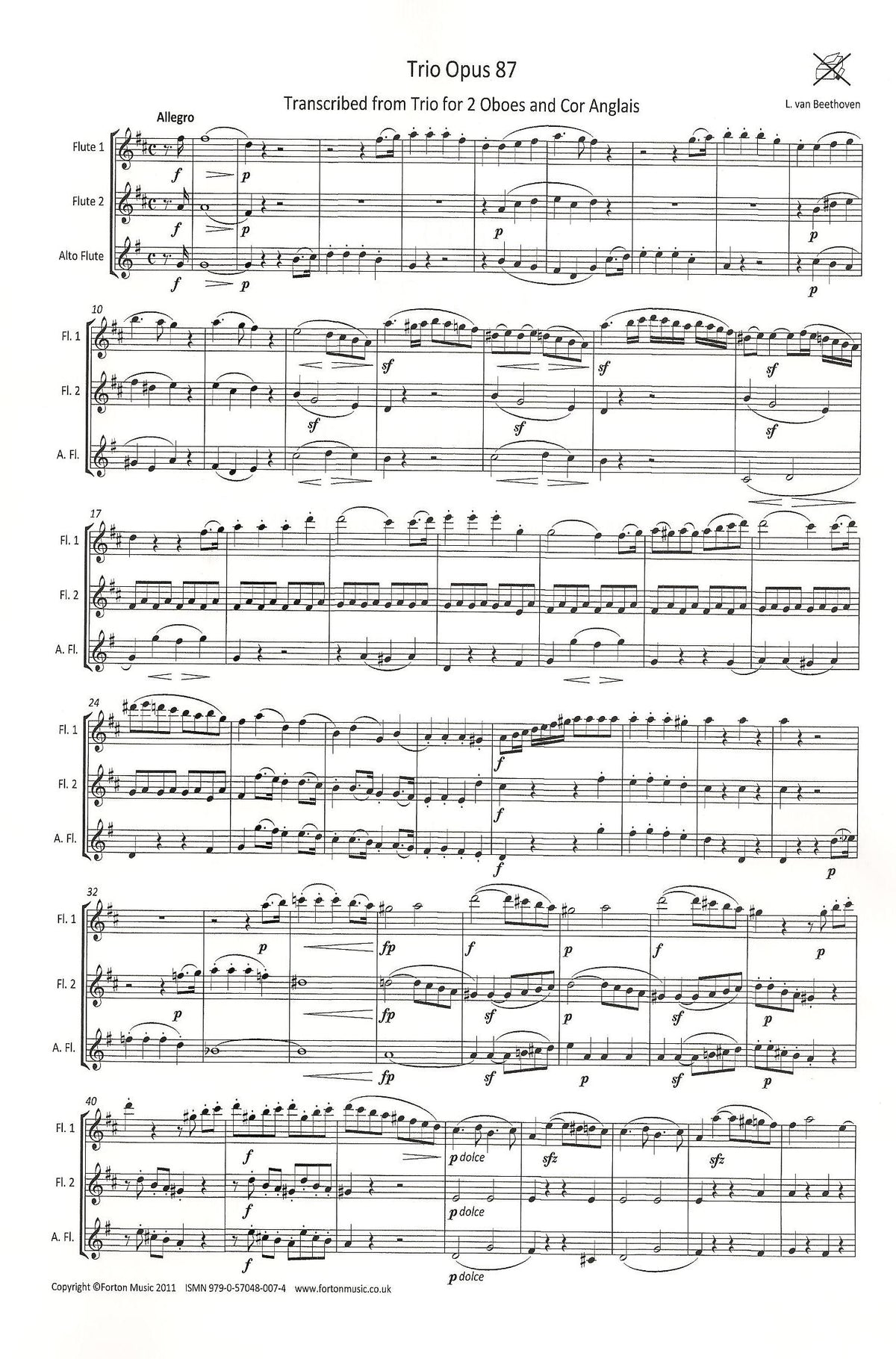Beethoven, L :: Trio Opus 87