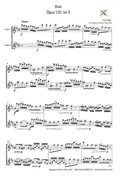 Reger, M :: Duos: Opus 131, No. 3