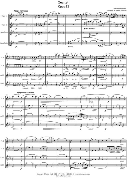 Mendelssohn, F :: Quartet Opus 12