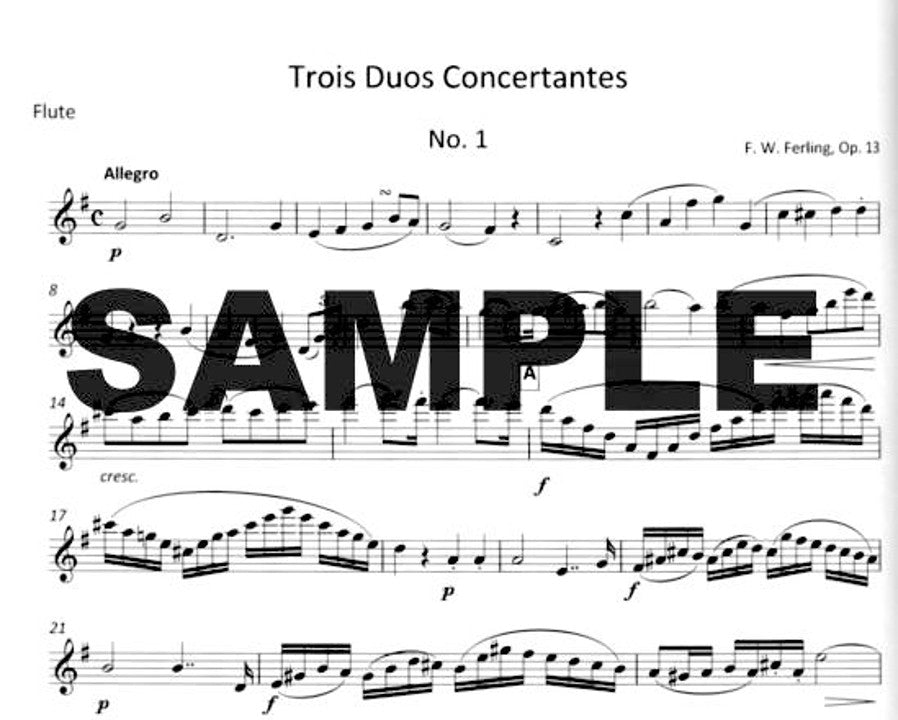 Ferling, FW :: Trois Duos Concertantes: Opus 13