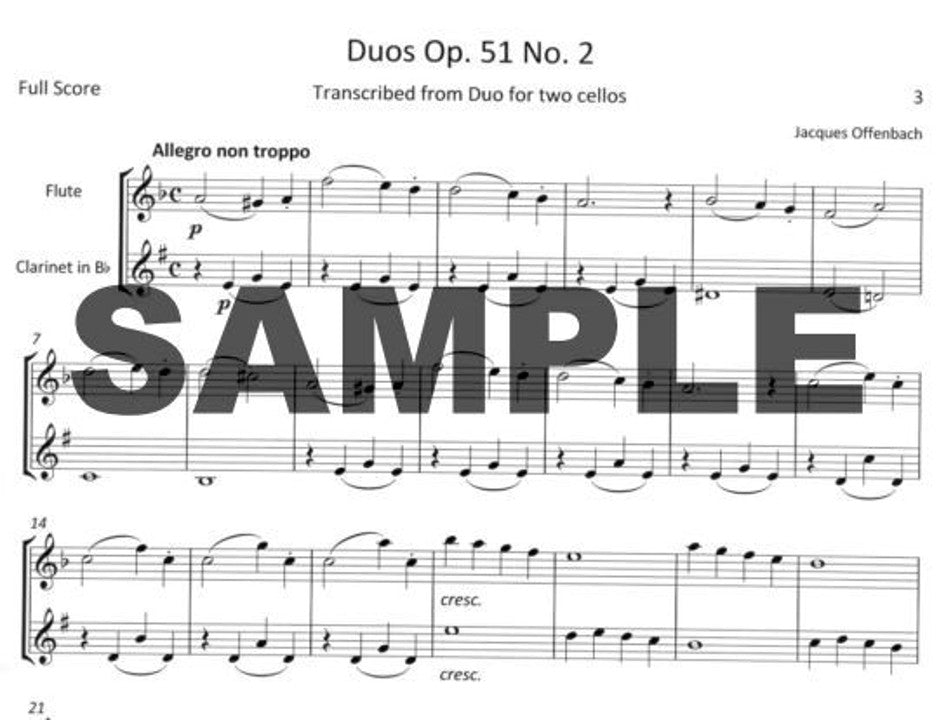 Offenbach, J :: Duos: Opus 51, No. 2