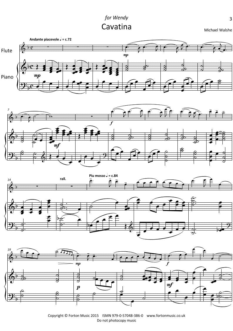 Walshe, M :: Cavatina & Villanelle