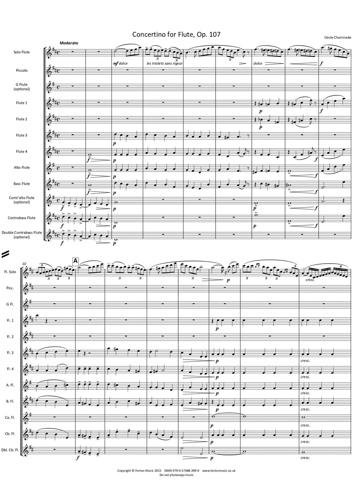 Chaminade, C :: Concertino