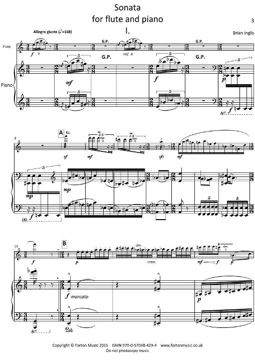 Inglis, B :: Flute Sonata