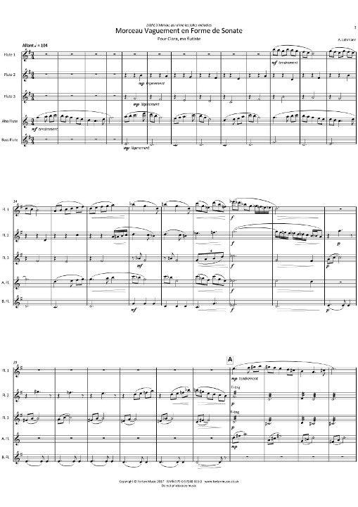 Lehmann, A :: Morceau Vaguement en Forme de Sonate