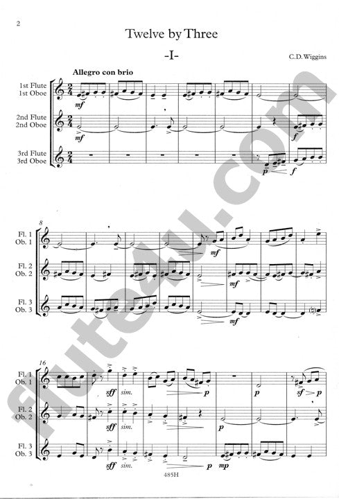 Wiggins, C :: Twelve by Three, op. 108