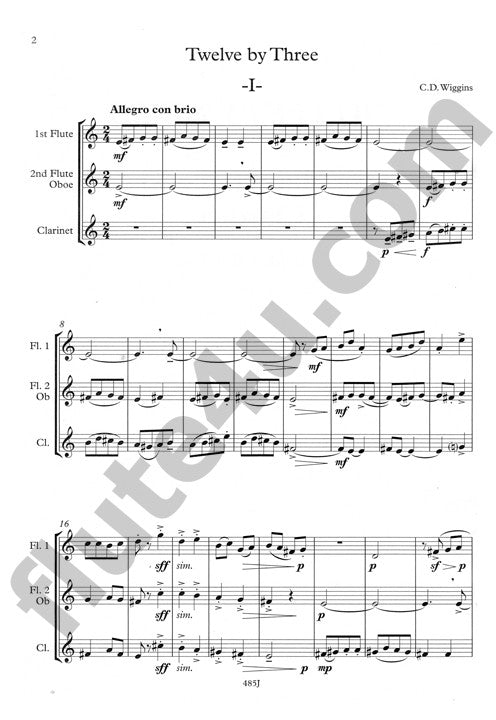 Wiggins, C :: Twelve by Three, op. 108