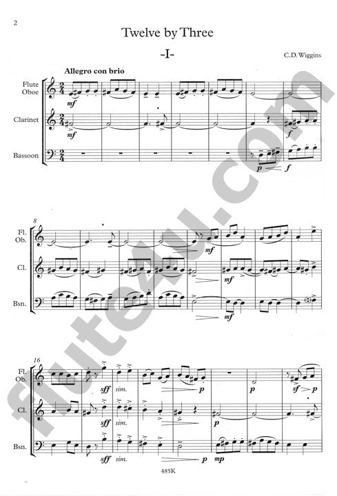 Wiggins, C :: Twelve by Three, op. 108