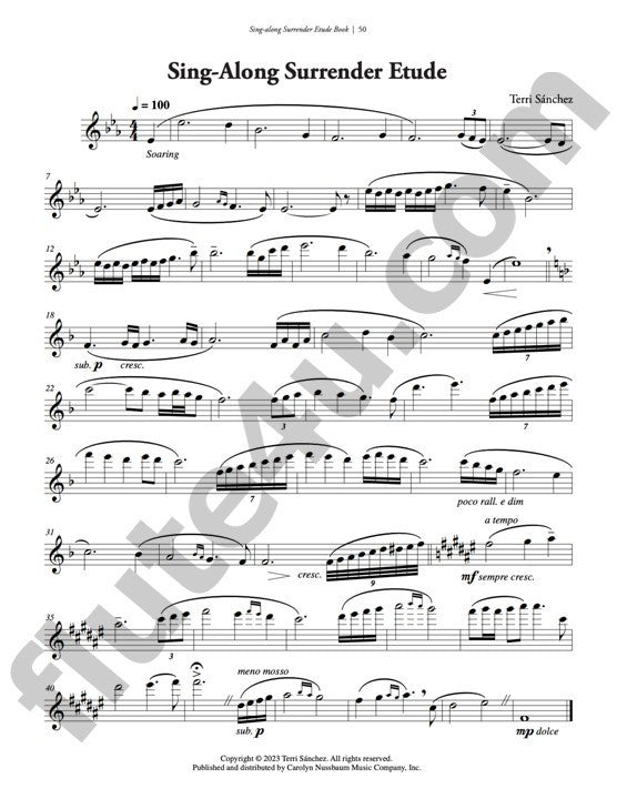 Sanchez, T :: The Aspiring Flutist's Sing-along Surrender Etude Book