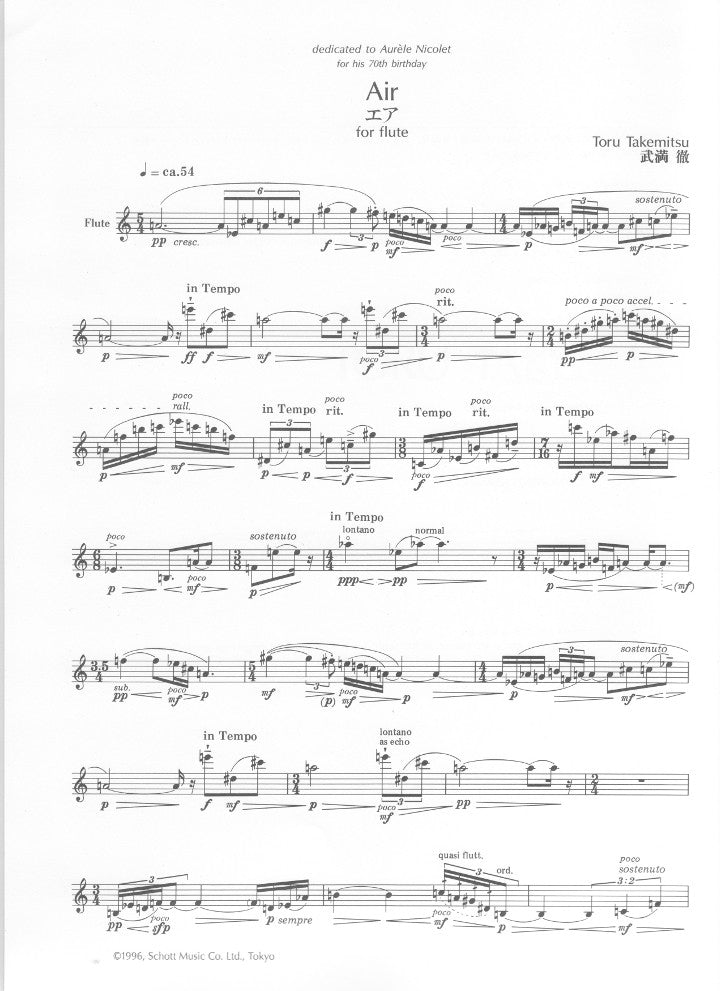 Takemitsu, T :: Air