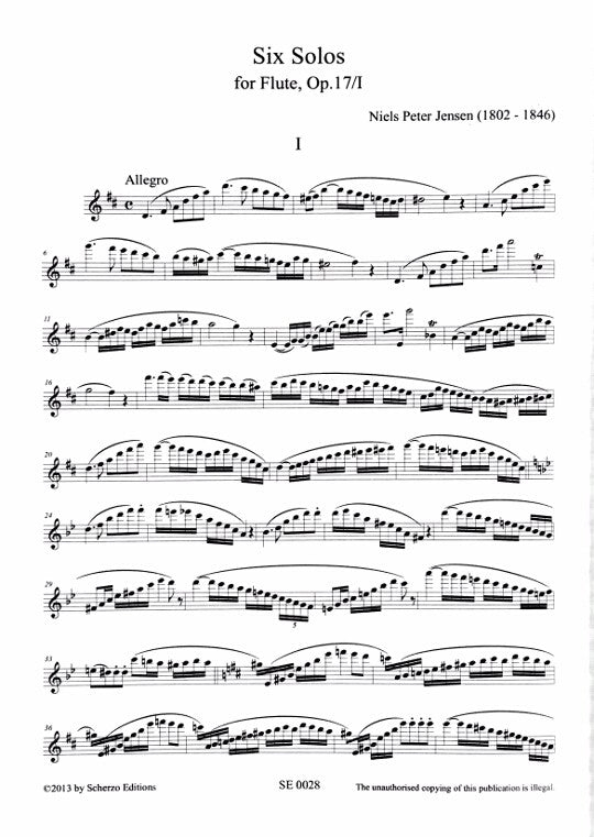 Jensen, NP :: Six Solos, Op. 17: Book I (1-3)