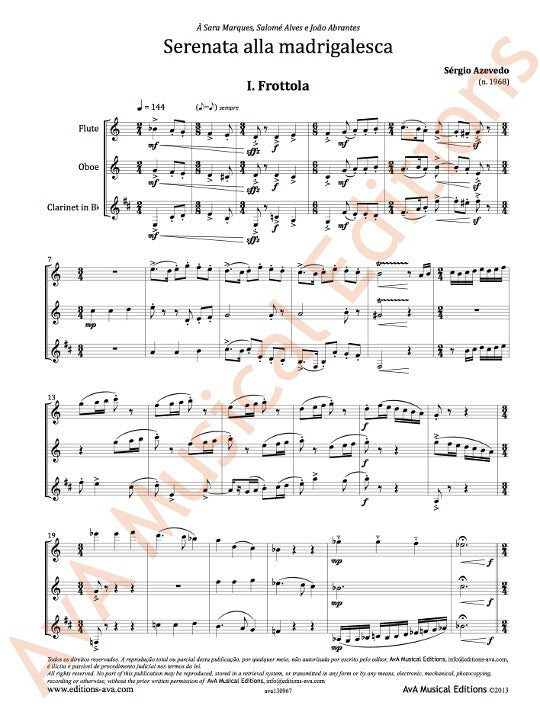 Azevedo, S :: Serenata alla Madrigalesca