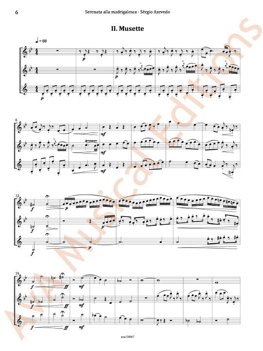Azevedo, S :: Serenata alla Madrigalesca