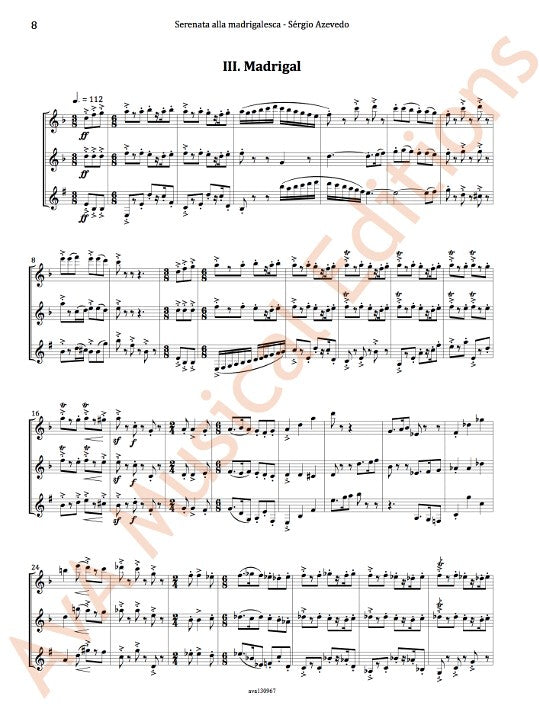 Azevedo, S :: Serenata alla Madrigalesca