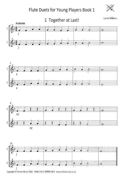 Wiliams, L :: Flute Duets for Young Players - Book 1