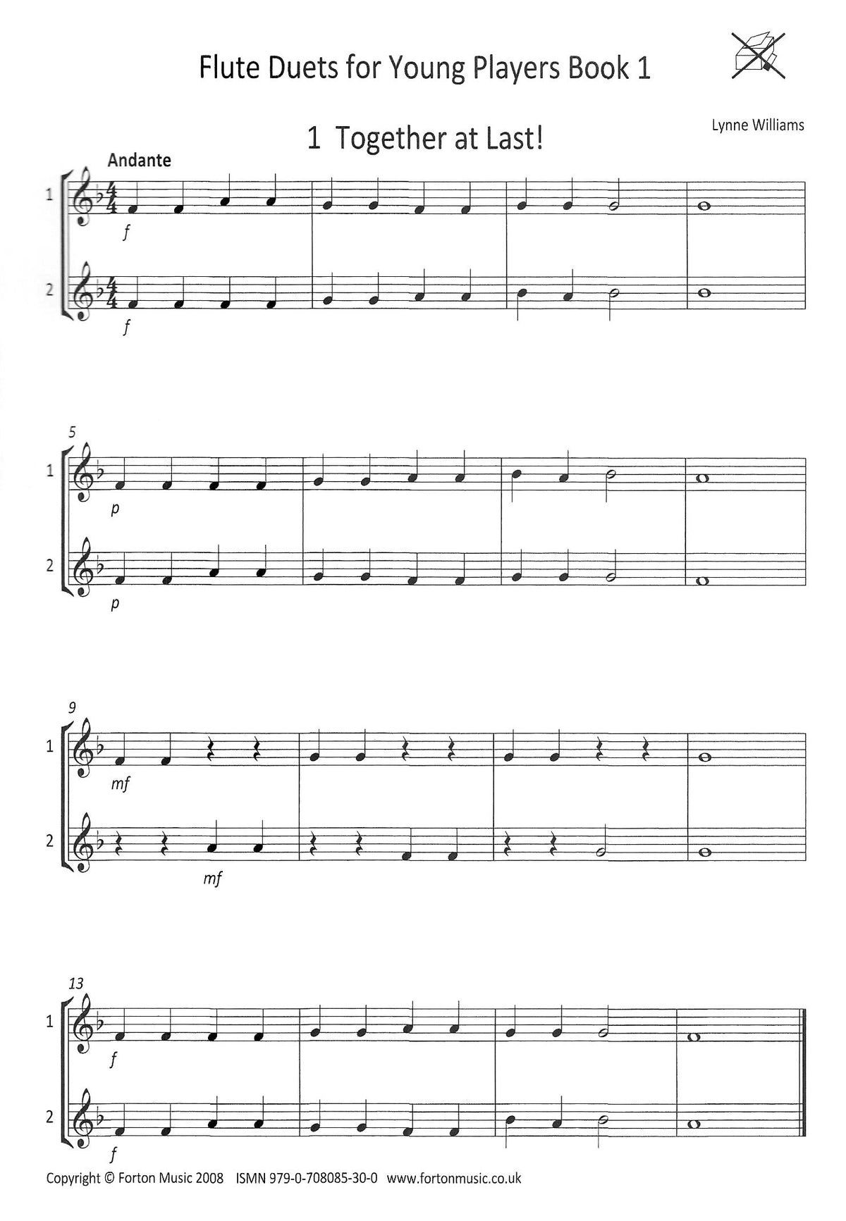 Wiliams, L :: Flute Duets for Young Players - Book 1
