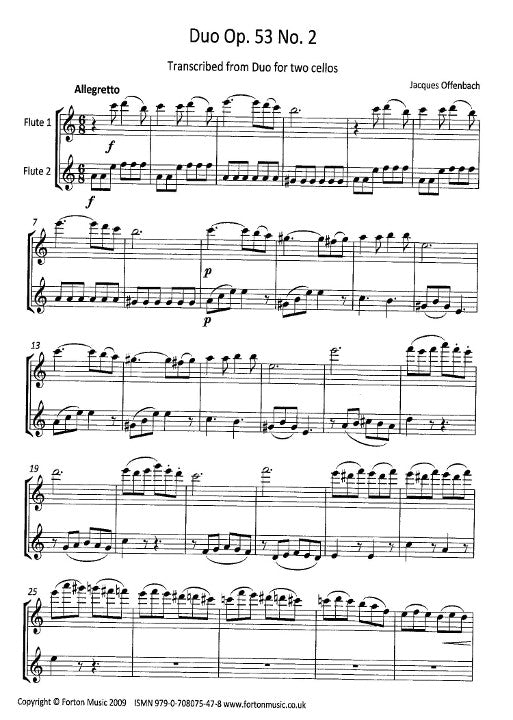 Offenbach, J :: Duos: Opus 53, No. 2