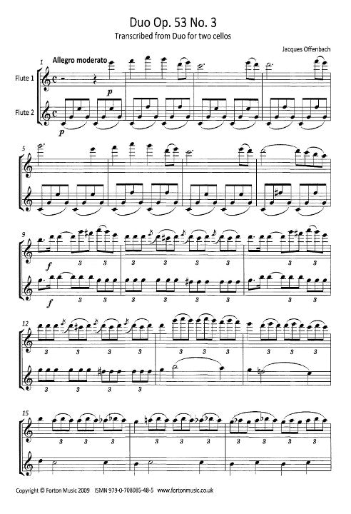 Offenbach, J :: Duos: Opus 53, No. 3
