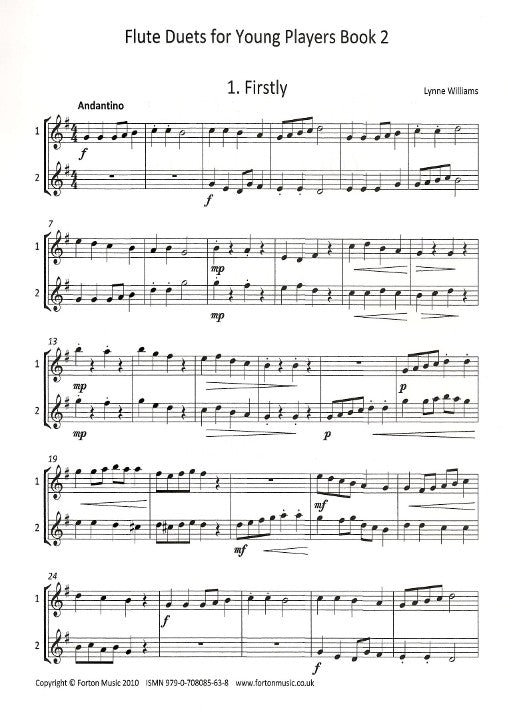 Williams, L :: Flute Duets for Young Players - Book 2