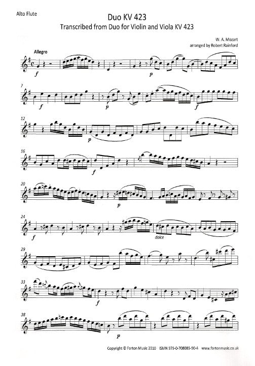 Mozart, WA :: Duo KV 423