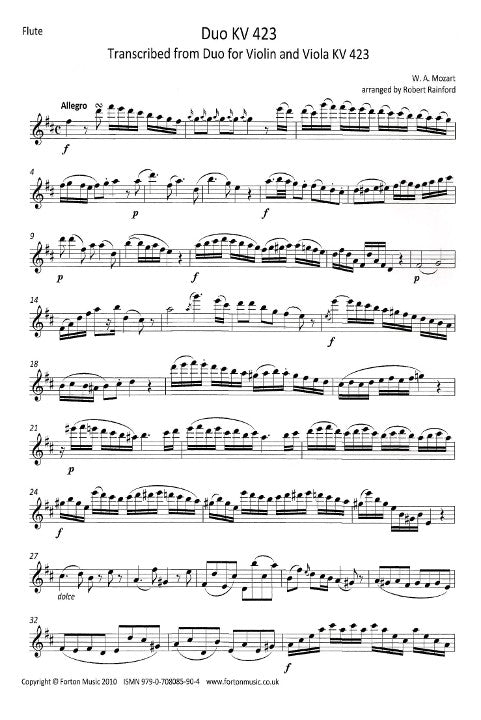 Mozart, WA :: Duo KV 423