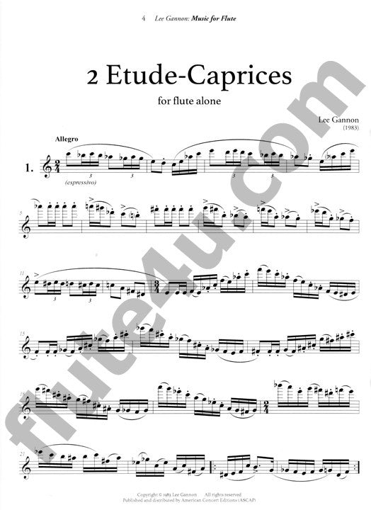 Gannon, L :: Music for Flute