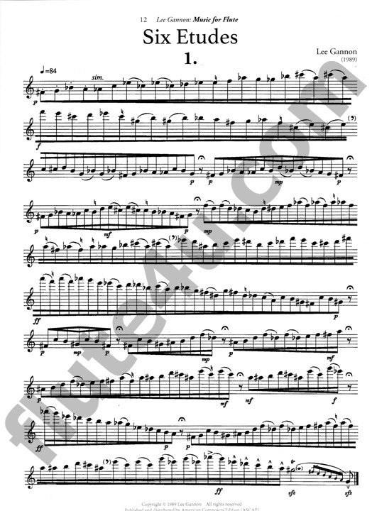 Gannon, L :: Music for Flute
