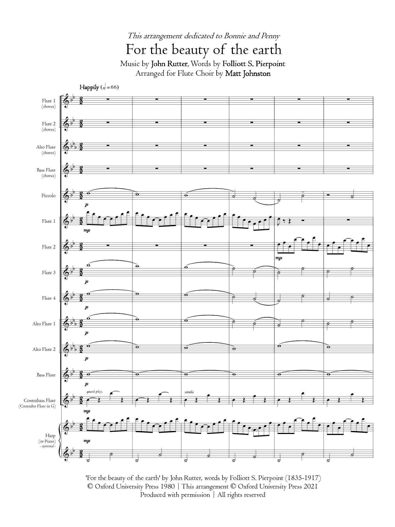 Rutter, J :: For the Beauty of the Earth