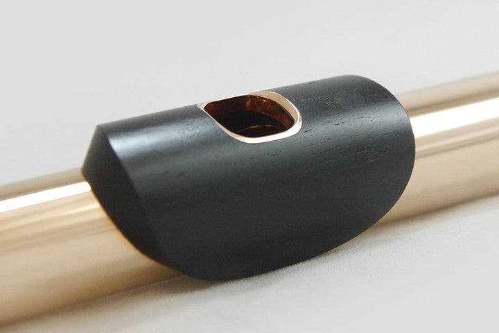 Mancke Flute Headjoint - 14k Gold / Grenadilla Lip Plate and Riser