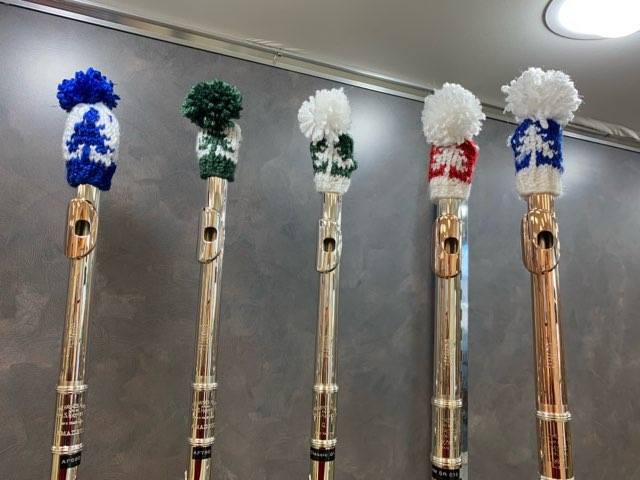 Santa Hats for Piccolo, C Flute, Alto Flute, & Bass Flute