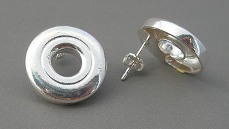Earrings - Open Hole Key on Posts