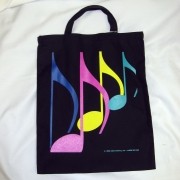 Tote Bag w/ Color Eighth Note Design