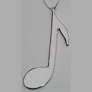 Ornament Silver Music Note