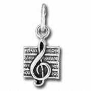 Treble Clef Charm in Sterling Silver