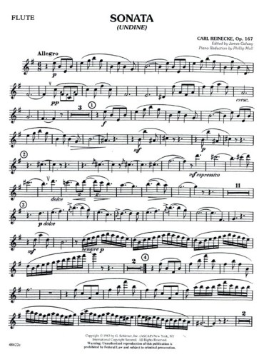 Reinecke, C :: Sonata (Undine) op. 167