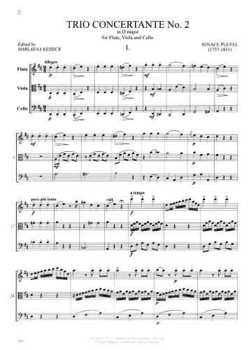Pleyel, I :: Trios Concertante Nos. 2 and 3