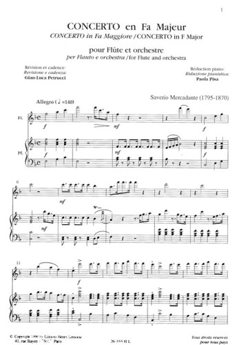 Mercadante, S :: Concerto en Fa Majeur [Concerto in F Major]