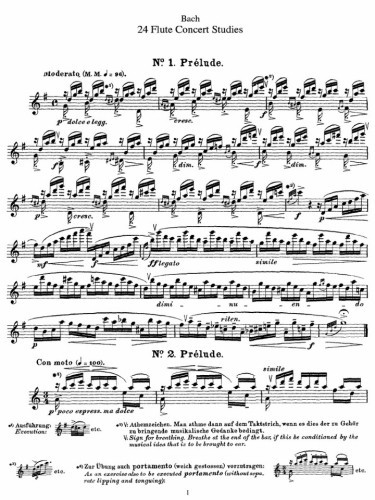 Various :: 24 Flute Concert Studies from J.S. Bach's Works and Famous Flute Solos