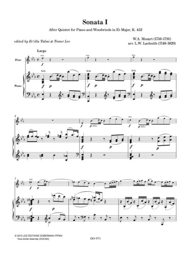 Three Sonatas for Flute and Piano - Sonata I