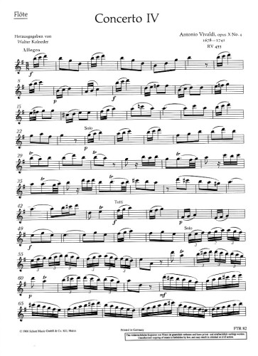 Vivaldi, A :: Concerto in G major op. 10, No. 4