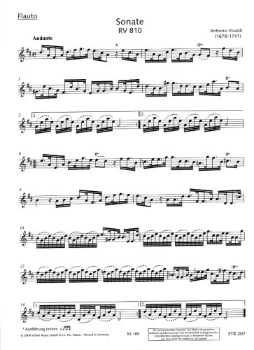 Vivaldi, A :: Sonata in D major RV 810