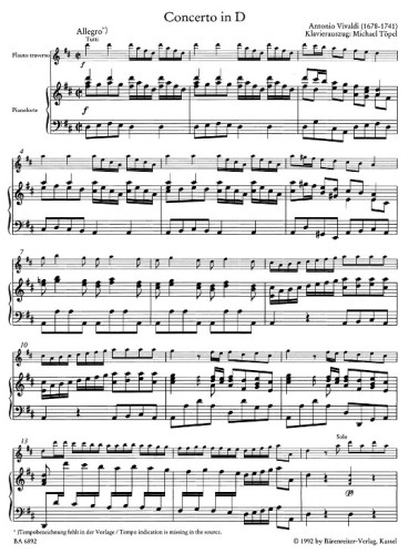 Score - I. Allegro